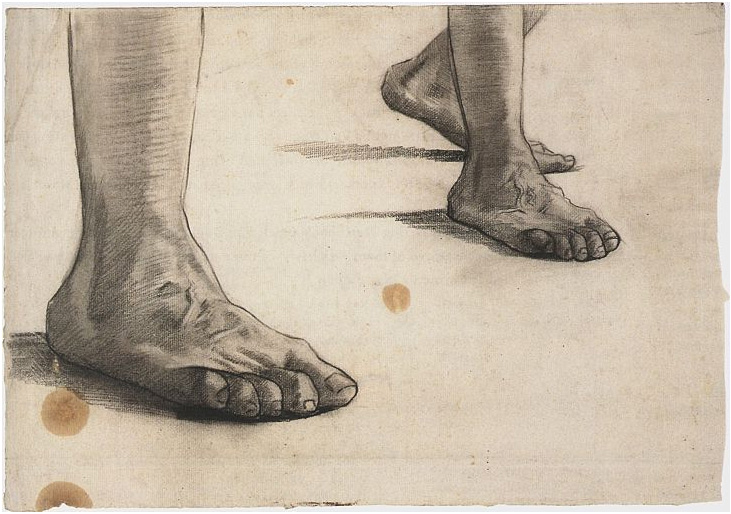 Vincent van Gogh Los pies Drawing Vincent van Gogh's Los pies Drawing