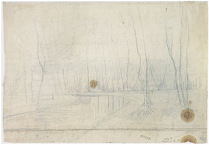 Vincent van Gogh Park View Drawing Vincent van Gogh's Park View Drawing