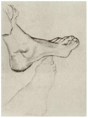 Vincent van Gogh Los pies Drawing Vincent van Gogh's Los pies Drawing