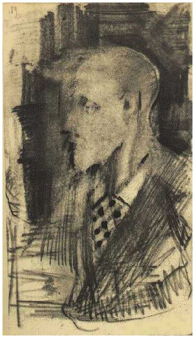Vincent van Gogh Head of a Man Drawing Vincent van Gogh's Head of a Man Drawing