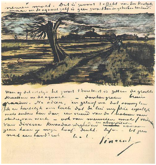 Vincent van Gogh Sauce podado LetterSketches Vincent van Gogh's Sauce podado LetterSketches