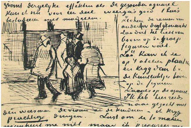 Vincent van Gogh La gente en el estudio LetterSketches Vincent van Gogh's La gente en el estudio LetterSketches
