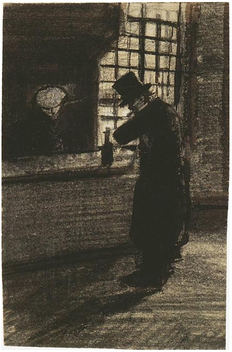 Vincent van Gogh Man in a Village Inn Letter Sketches Vincent van Gogh's Man in a Village Inn Letter Sketches