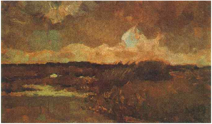 Vincent van Gogh's Marshy Landscape Painting