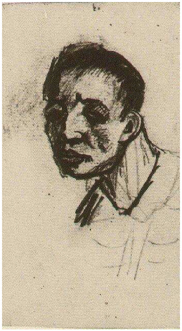 Vincent van Gogh Cabeza de un hombre, con la cabeza descubierta Drawing Vincent van Gogh's Cabeza de un hombre, con la cabeza descubierta Drawing