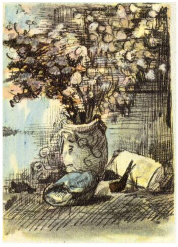 Vincent van Gogh Honestidad en un florero LetterSketches Vincent van Gogh's Honestidad en un florero LetterSketches