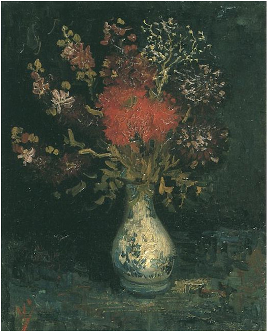 Vincent van Gogh Jarrón con flores Painting Vincent van Gogh's Jarrón con flores Painting