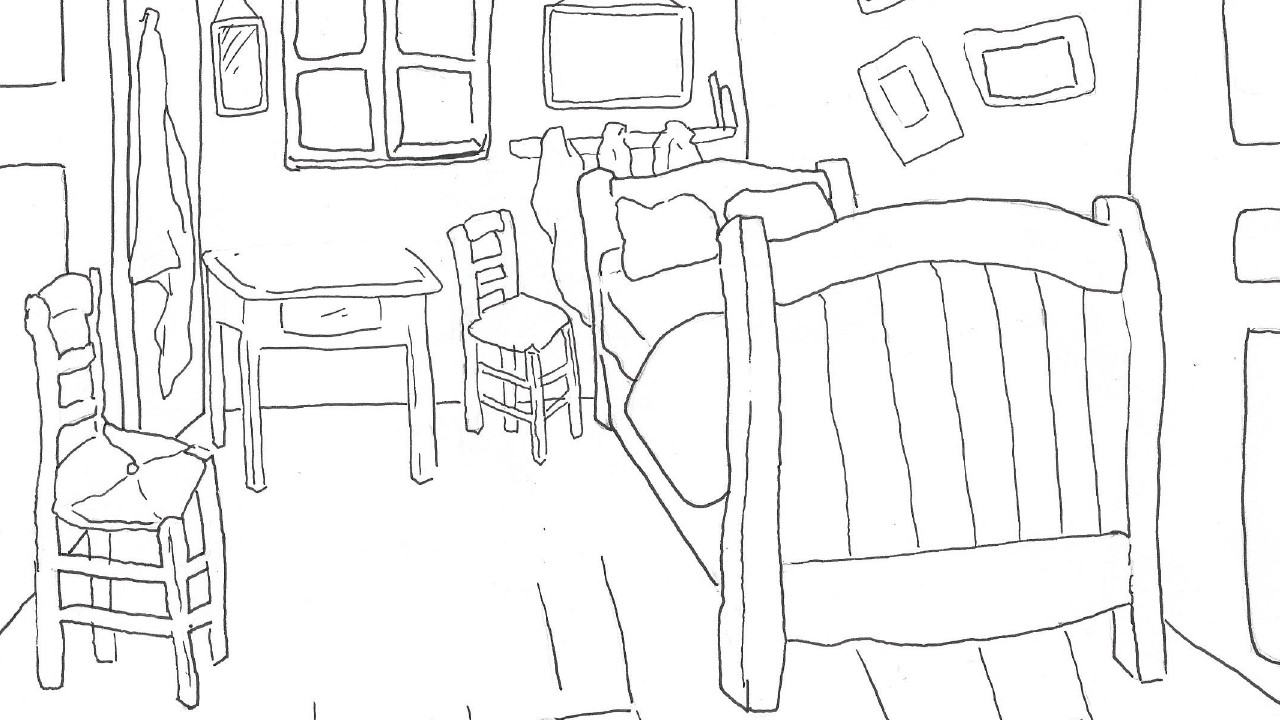 90 Colouring Pages Of Bedroom  Images