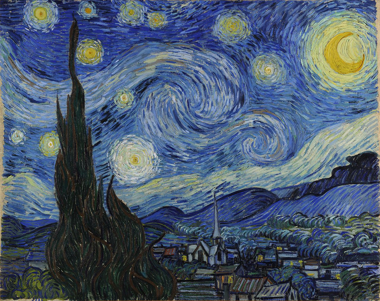Vincent van gogh starry night medium