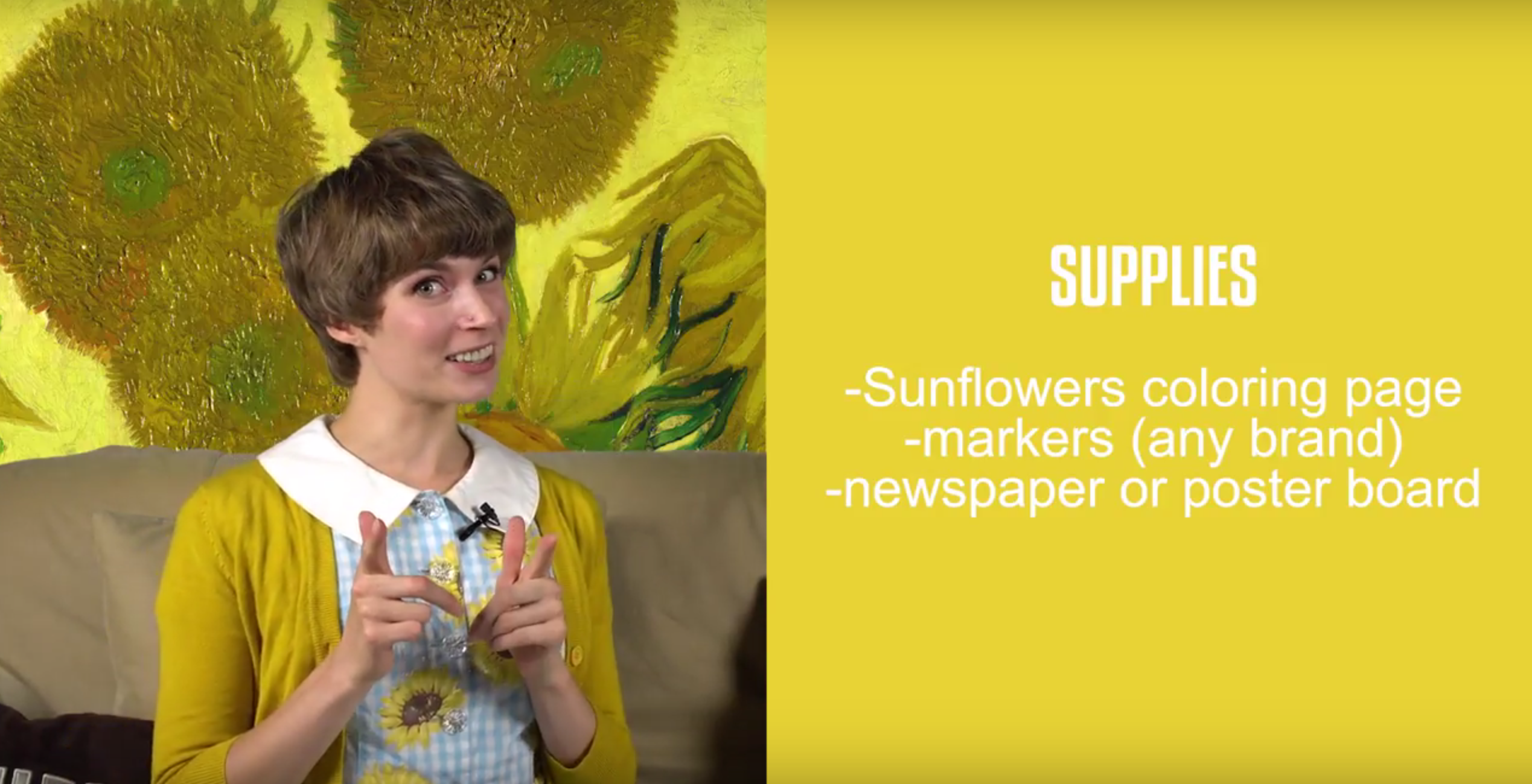 Sunflowers Coloring Supplies
